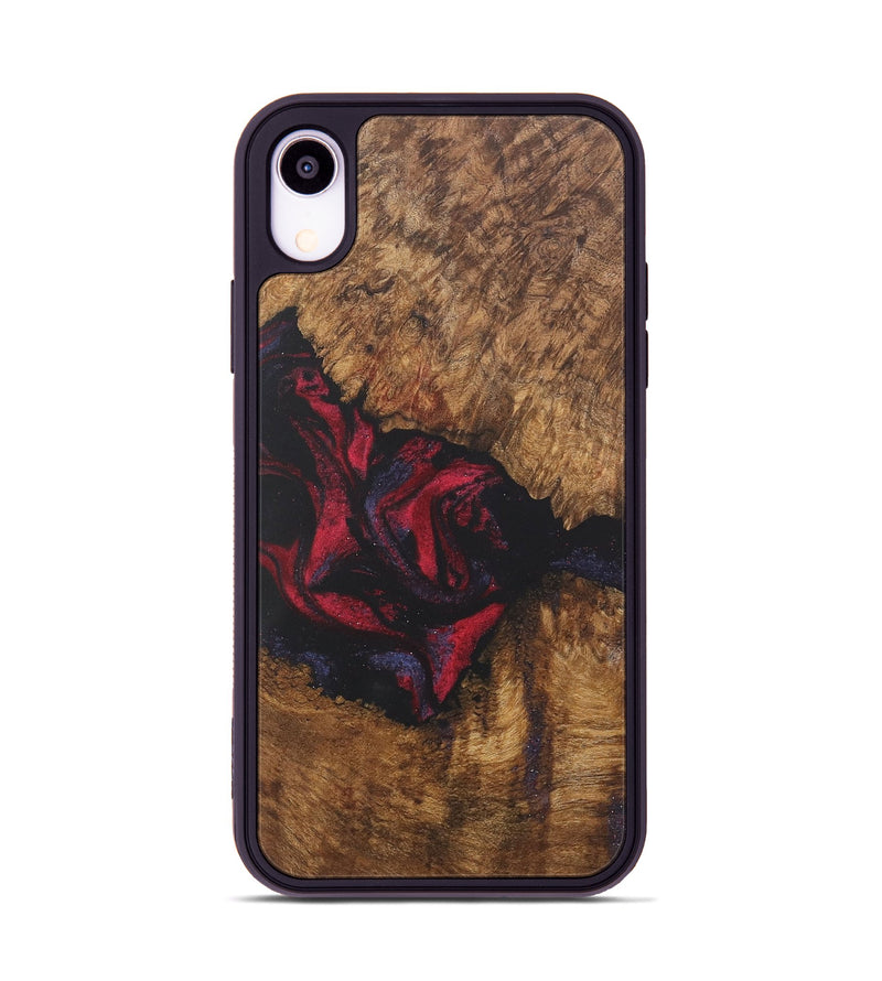 iPhone Xr Wood Phone Case - Alger (Red, 727176)