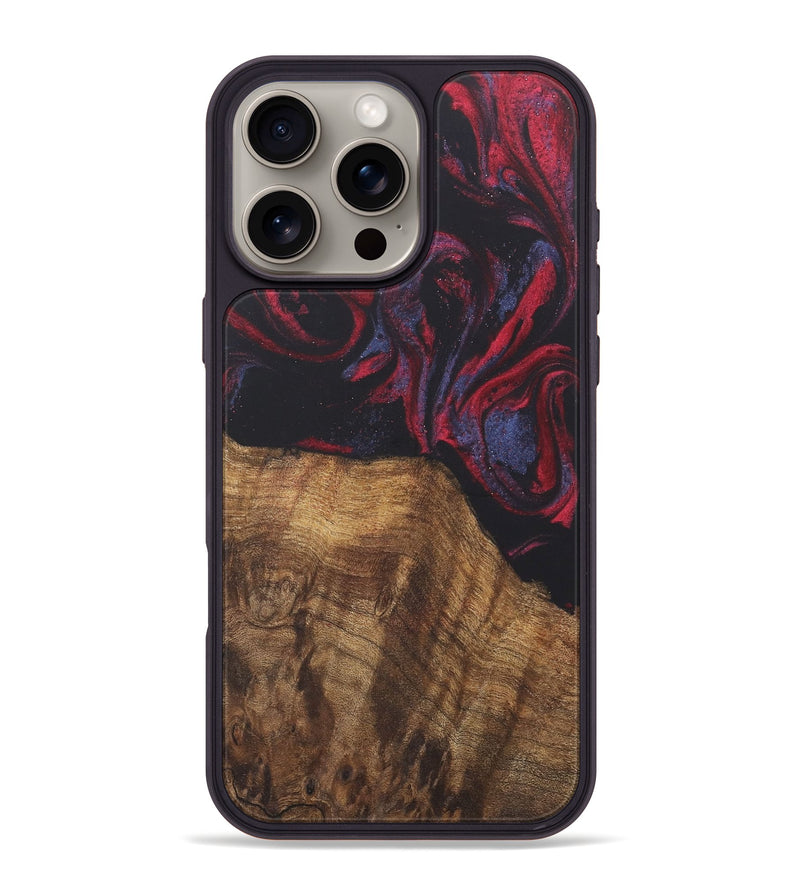 iPhone 16 Pro Max Wood Phone Case - Grazia (Red, 727177)