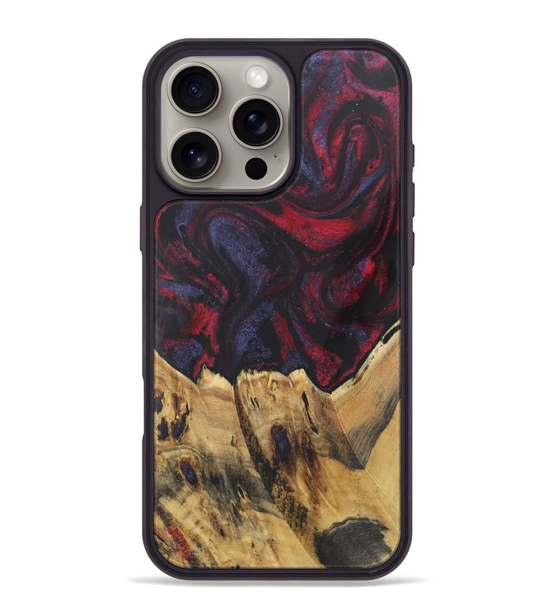 iPhone 16 Pro Max Wood Phone Case - Andreas (Red, 727180)