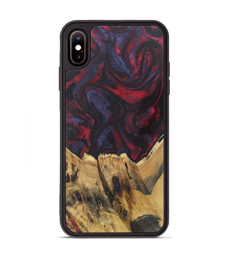 iPhone Xs Max Wood Phone Case - Andreas (Red, 727180)