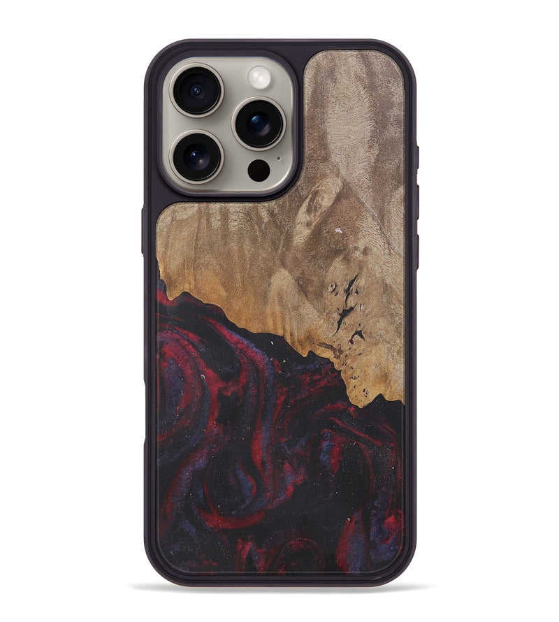 iPhone 16 Pro Max Wood Phone Case - Elhamy (Red, 727181)