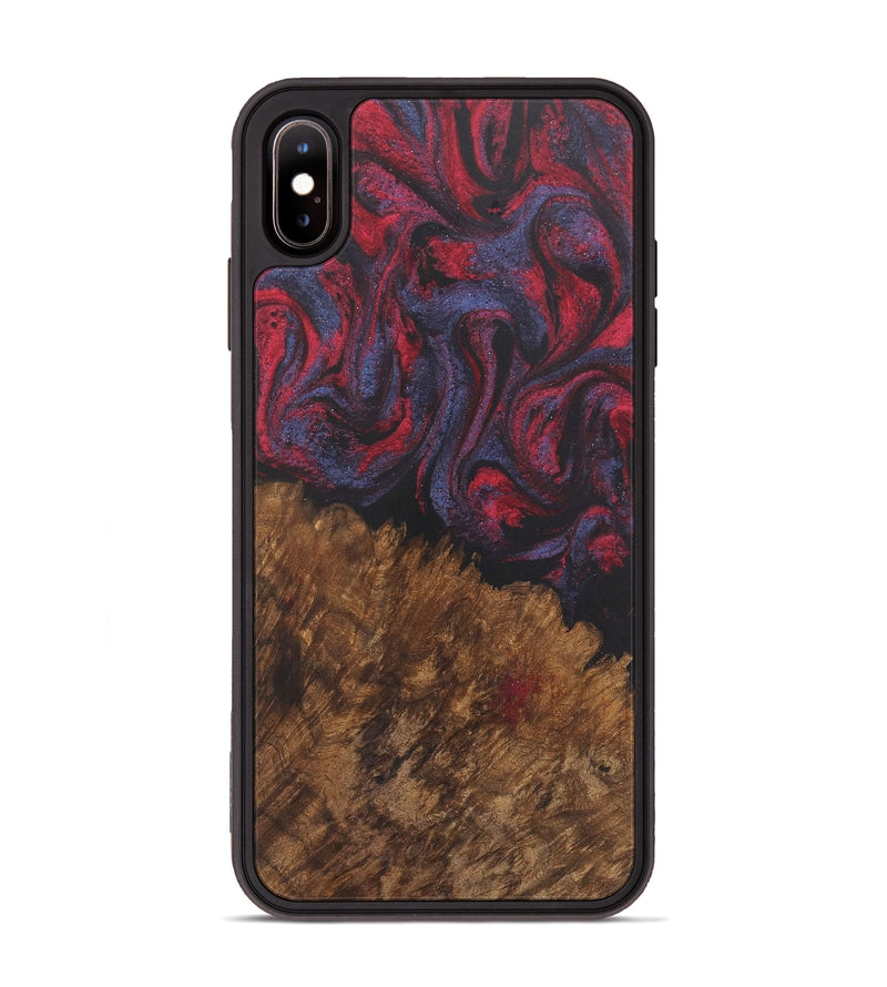 iPhone Xs Max Wood Phone Case - Thom (Red, 727182)