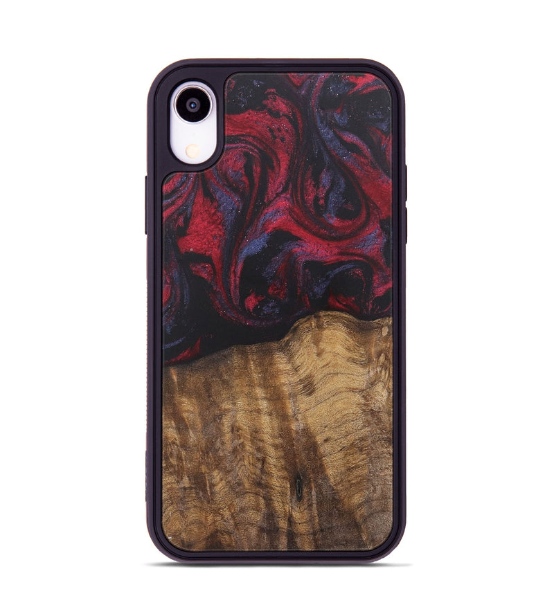 iPhone Xr Wood Phone Case - Geovanni (Red, 727183)