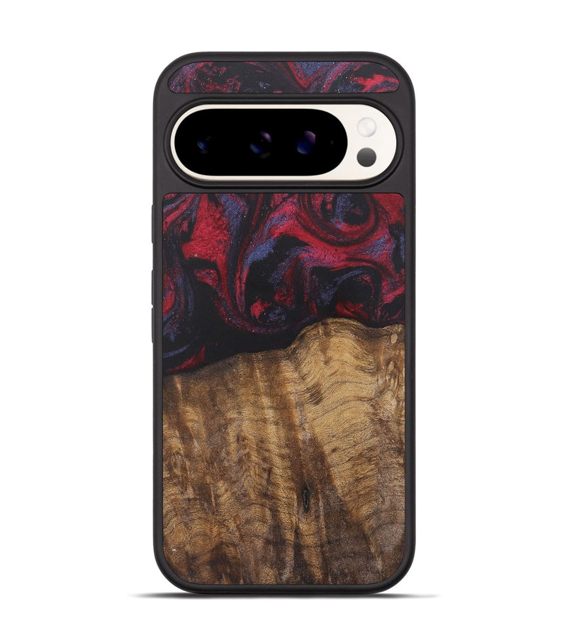 Pixel 9 Wood Phone Case - Geovanni (Red, 727183)