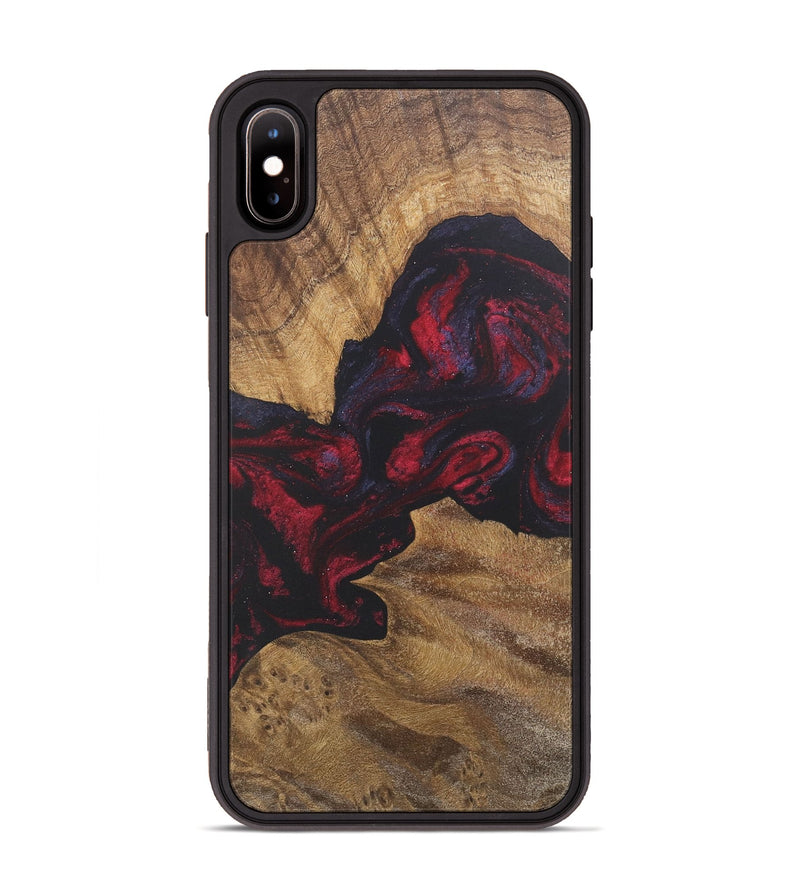 iPhone Xs Max Wood Phone Case - Hasler (Red, 727186)