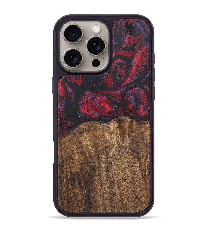 iPhone 16 Pro Max Wood Phone Case - Hugo (Red, 727187)