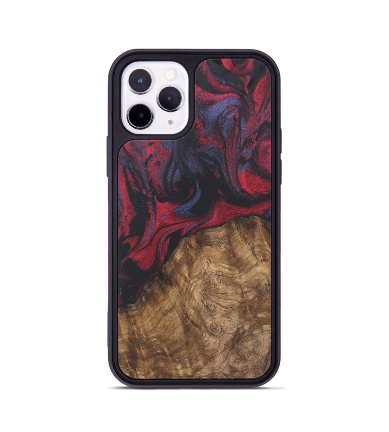 iPhone 11 Pro Wood Phone Case - Arsavir (Red, 727188)