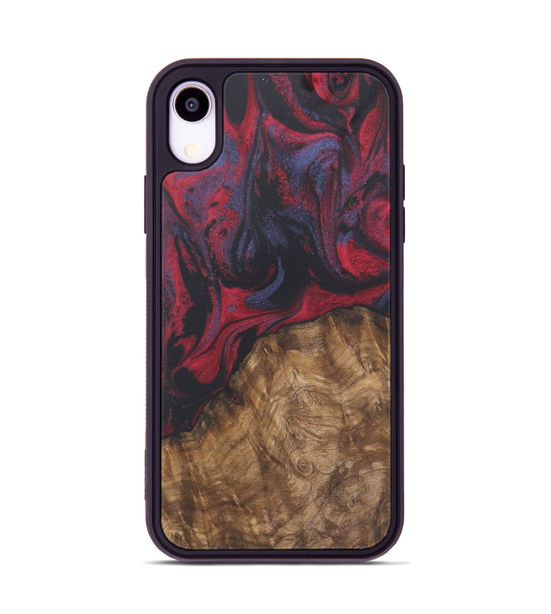 iPhone Xr Wood Phone Case - Arsavir (Red, 727188)