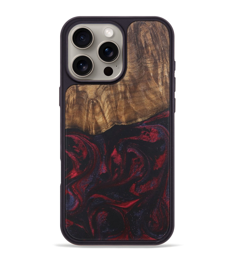 iPhone 16 Pro Max Wood Phone Case - Arlis (Red, 727189)