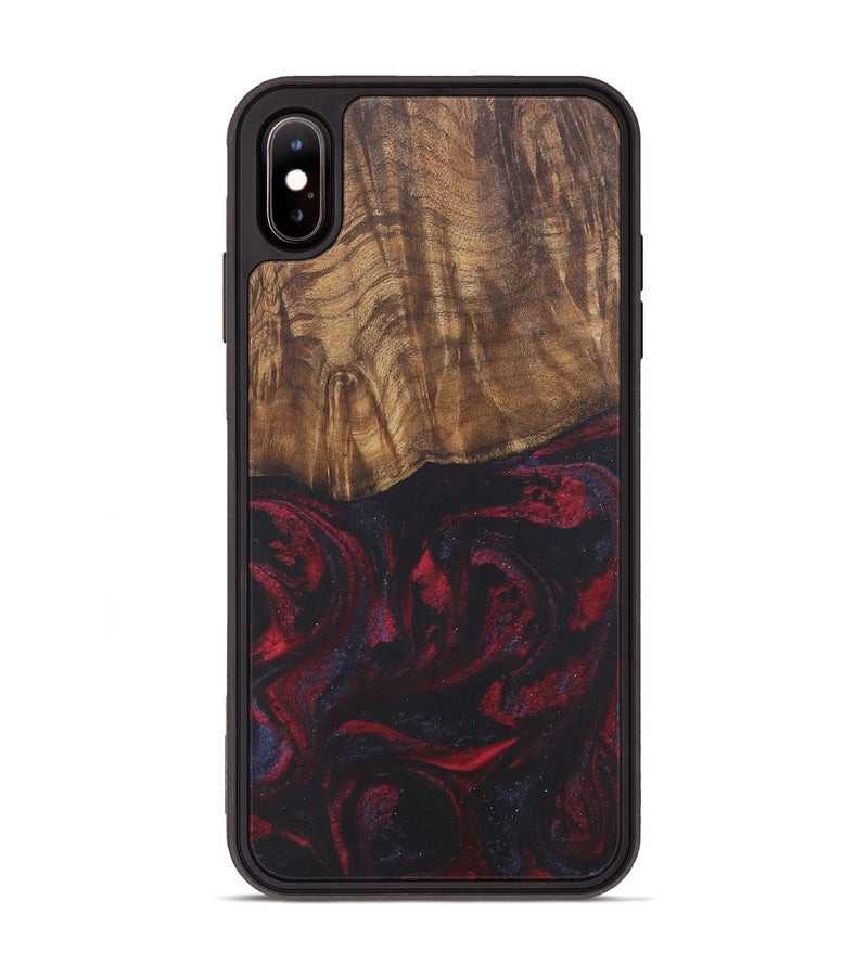 iPhone Xs Max Wood Phone Case - Arlis (Red, 727189)