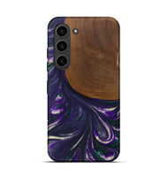 Galaxy S23 Wood Live Edge Phone Case - Stephine (Purple, 727198)