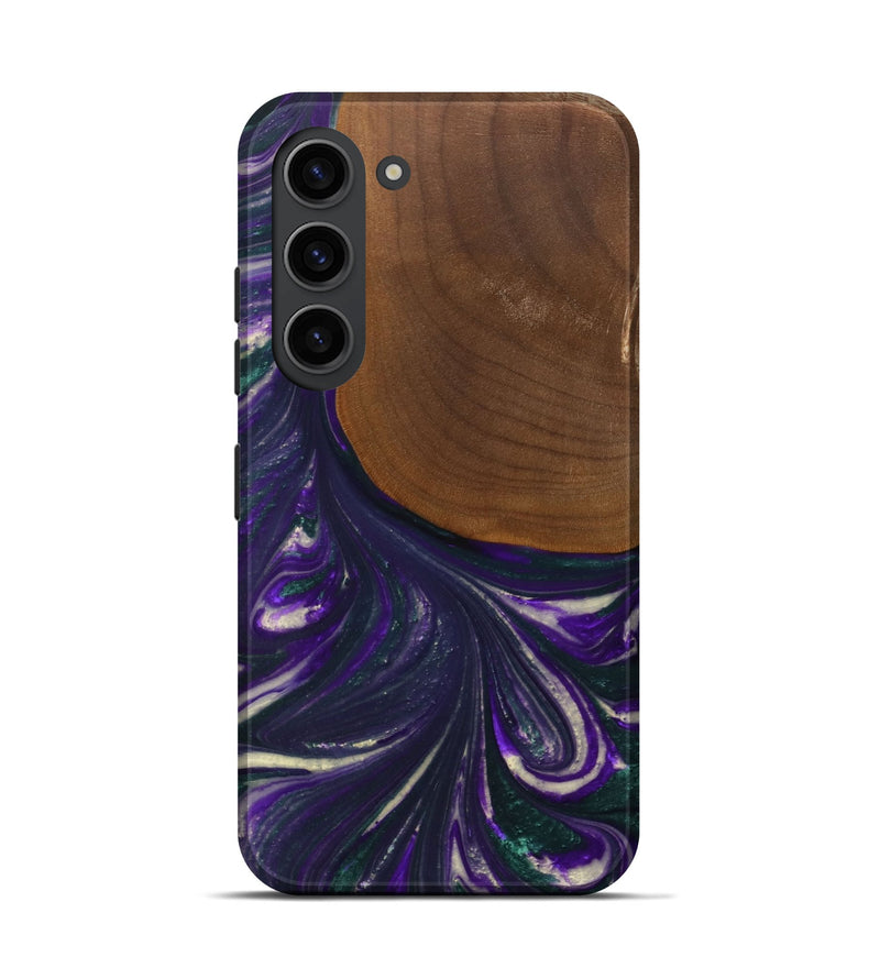 Galaxy S23 Wood Live Edge Phone Case - Stephine (Purple, 727198)