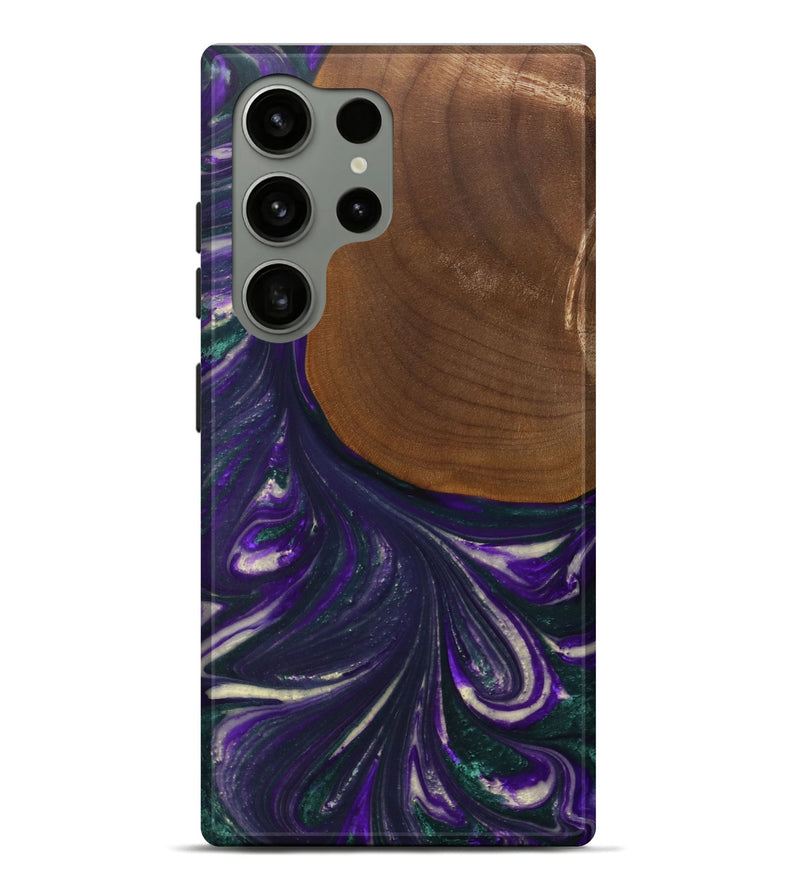 Galaxy S24 Ultra Wood Live Edge Phone Case - Stephine (Purple, 727198)