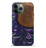 iPhone 13 Pro Max Wood Live Edge Phone Case - Stephine (Purple, 727198)