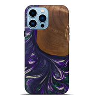 iPhone 14 Pro Max Wood Live Edge Phone Case - Stephine (Purple, 727198)