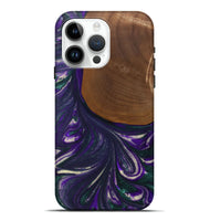 iPhone 15 Pro Max Wood Live Edge Phone Case - Stephine (Purple, 727198)