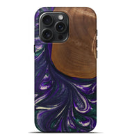 iPhone 16 Pro Max Wood Live Edge Phone Case - Stephine (Purple, 727198)