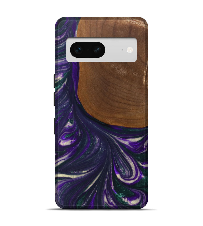 Pixel 7 Wood Live Edge Phone Case - Stephine (Purple, 727198)