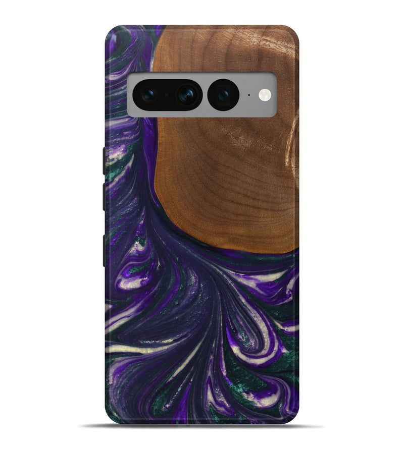 Pixel 7 Pro Wood Live Edge Phone Case - Stephine (Purple, 727198)