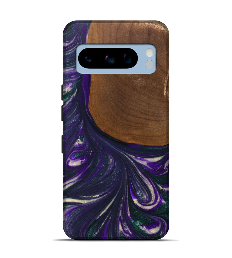 Pixel 8 Pro Wood Live Edge Phone Case - Stephine (Purple, 727198)