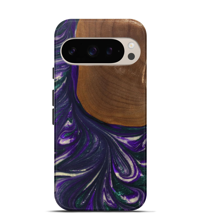 Pixel 9 Wood Live Edge Phone Case - Stephine (Purple, 727198)