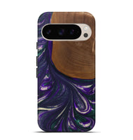 Pixel 9 Pro Wood Live Edge Phone Case - Stephine (Purple, 727198)