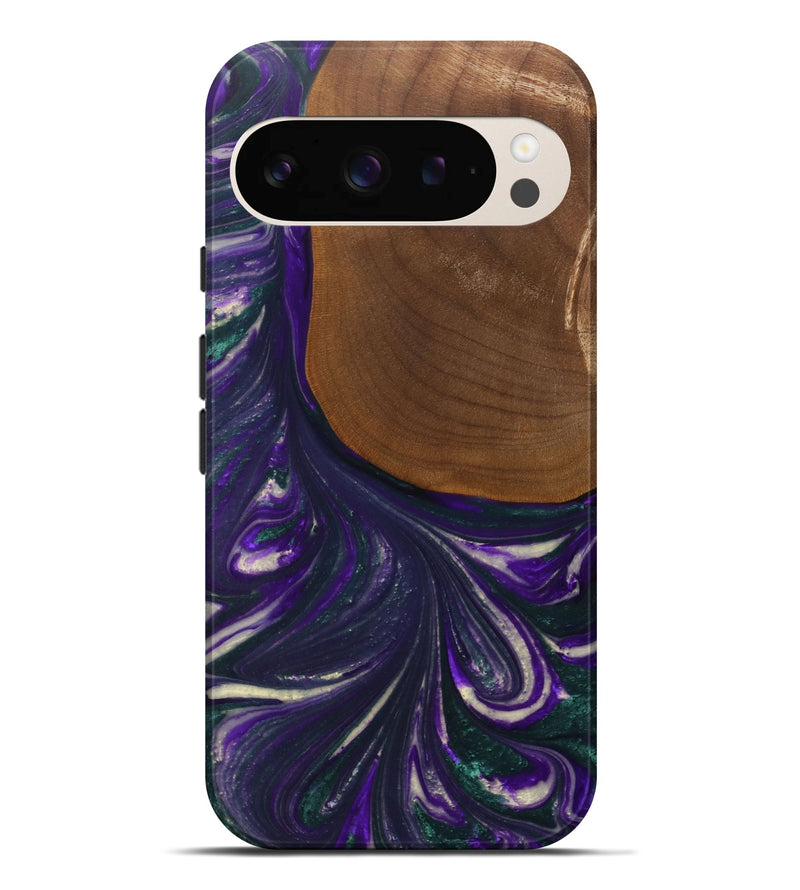 Pixel 9 Pro XL Wood Live Edge Phone Case - Stephine (Purple, 727198)