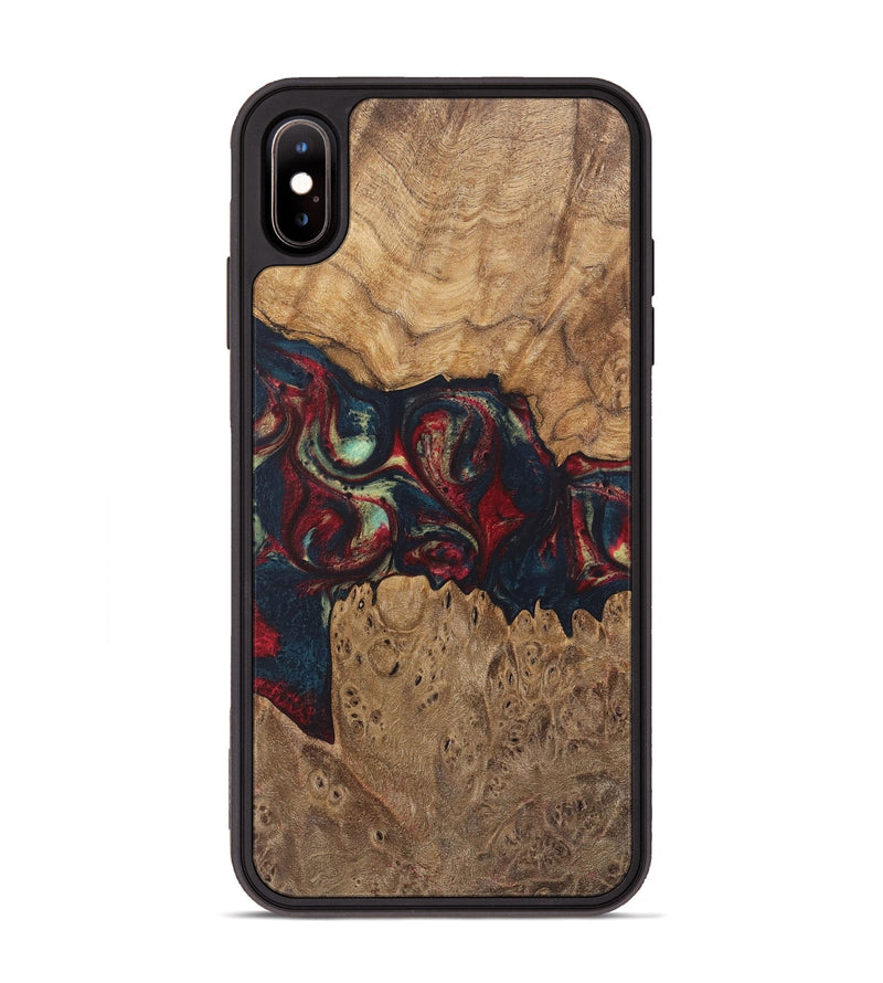 iPhone Xs Max Wood Phone Case - Eugene (Red, 727199)