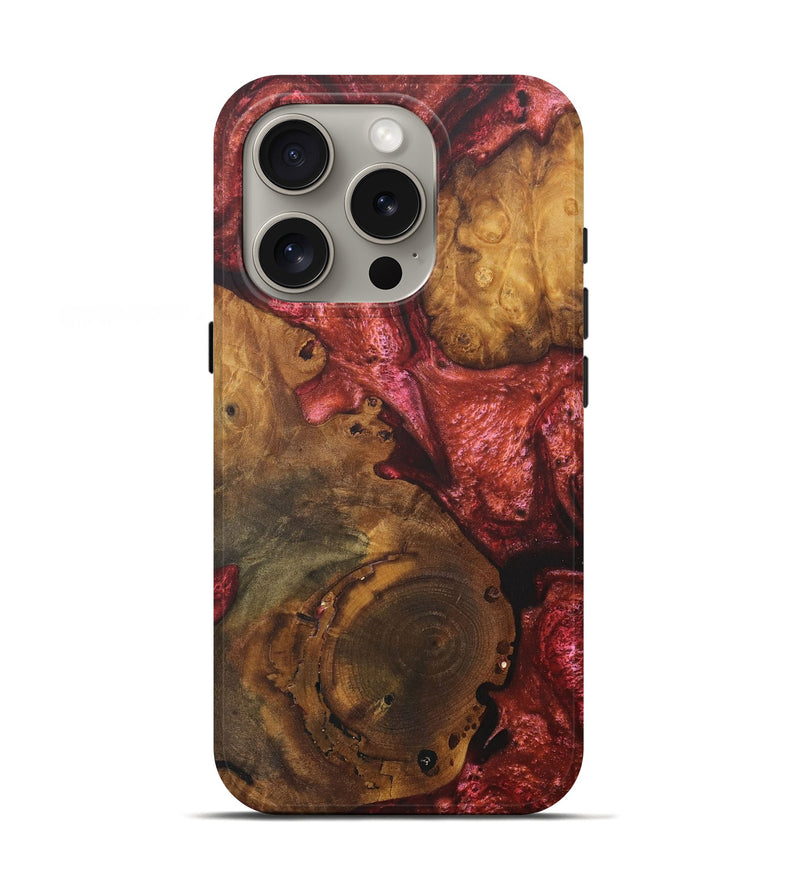 iPhone 16 Pro Wood Live Edge Phone Case - Burton (Red, 727214)