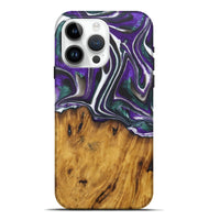 iPhone 15 Pro Max Wood Live Edge Phone Case - Myrthille (Purple, 727218)