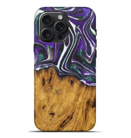 iPhone 16 Pro Max Wood Live Edge Phone Case - Myrthille (Purple, 727218)