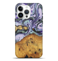 iPhone 15 Pro Max Wood Live Edge Phone Case - Jabbar (Purple, 727222)