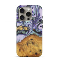 iPhone 16 Pro Wood Live Edge Phone Case - Jabbar (Purple, 727222)