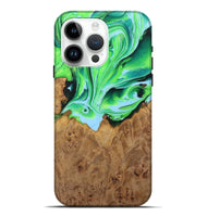 iPhone 15 Pro Max Wood Live Edge Phone Case - Lucila (Green, 727231)