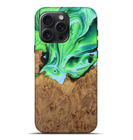 iPhone 16 Pro Max Wood Live Edge Phone Case - Lucila (Green, 727231)