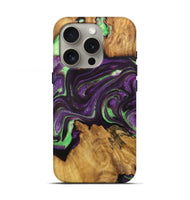 iPhone 16 Pro Wood Live Edge Phone Case - Charlee (Purple, 727234)