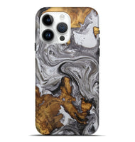 iPhone 15 Pro Max Wood Live Edge Phone Case - Davante (Black & White, 727239)