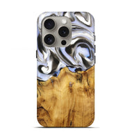 iPhone 16 Pro Wood Live Edge Phone Case - Verlyn (Black & White, 727244)