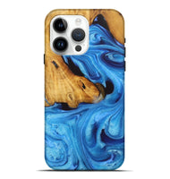 iPhone 15 Pro Max Wood Live Edge Phone Case - Lelar (Blue, 727249)