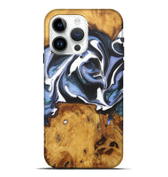 iPhone 15 Pro Max Wood Live Edge Phone Case - Natalia (Blue, 727257)