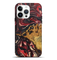 iPhone 15 Pro Max Wood Live Edge Phone Case - Indira (Red, 727258)