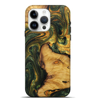 iPhone 15 Pro Max Wood Live Edge Phone Case - Priscila (Green, 727265)