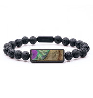 Lava Bead Wood Bracelet - Nikolas (Green, 727322)