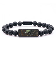 Lava Bead Wood Bracelet - Reid (Green, 727323)