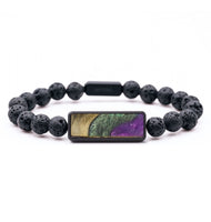 Lava Bead Wood Bracelet - Cadence (Green, 727324)