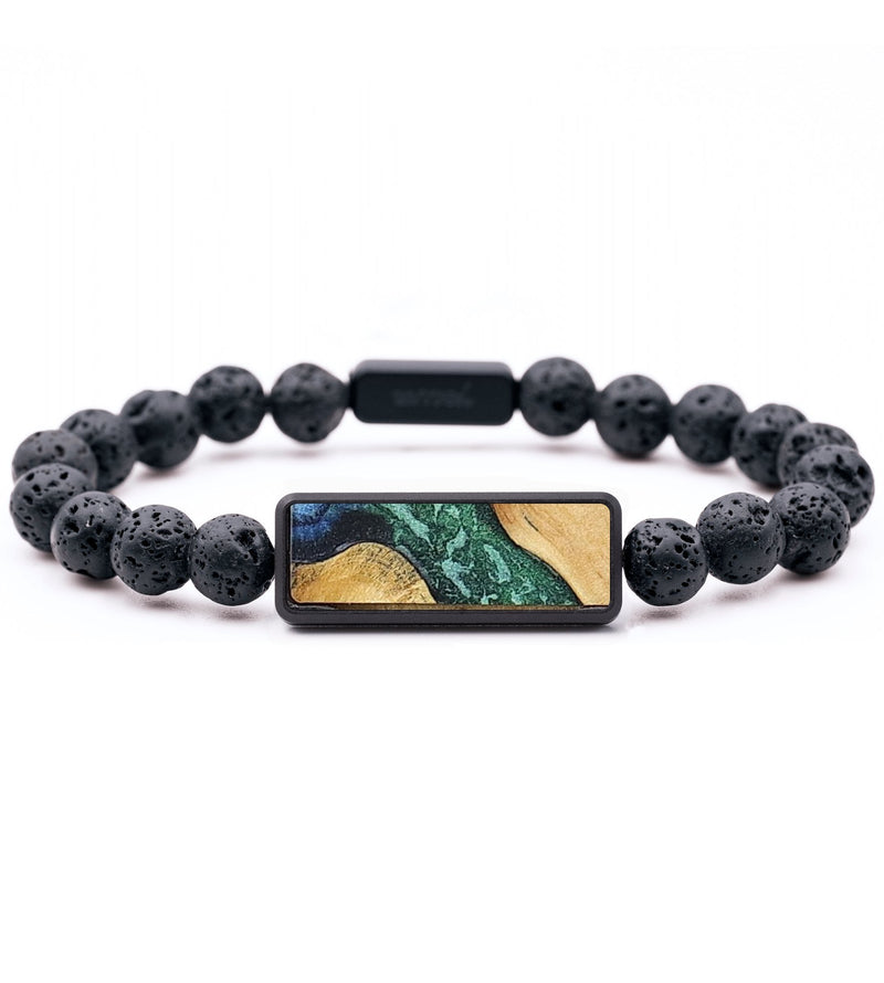 Lava Bead Wood Bracelet - Colin (Static, 727329)