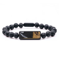 Lava Bead Wood Bracelet - Reid (Black & White, 727332)