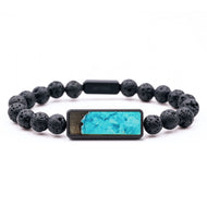 Lava Bead Wood Bracelet - Ollie (Blue, 727339)