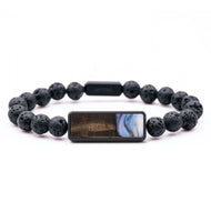 Lava Bead Wood Bracelet - Dave (Blue, 727342)