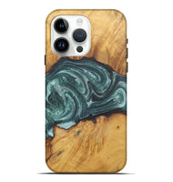 iPhone 15 Pro Max Wood Live Edge Phone Case - Ida (Green, 727350)